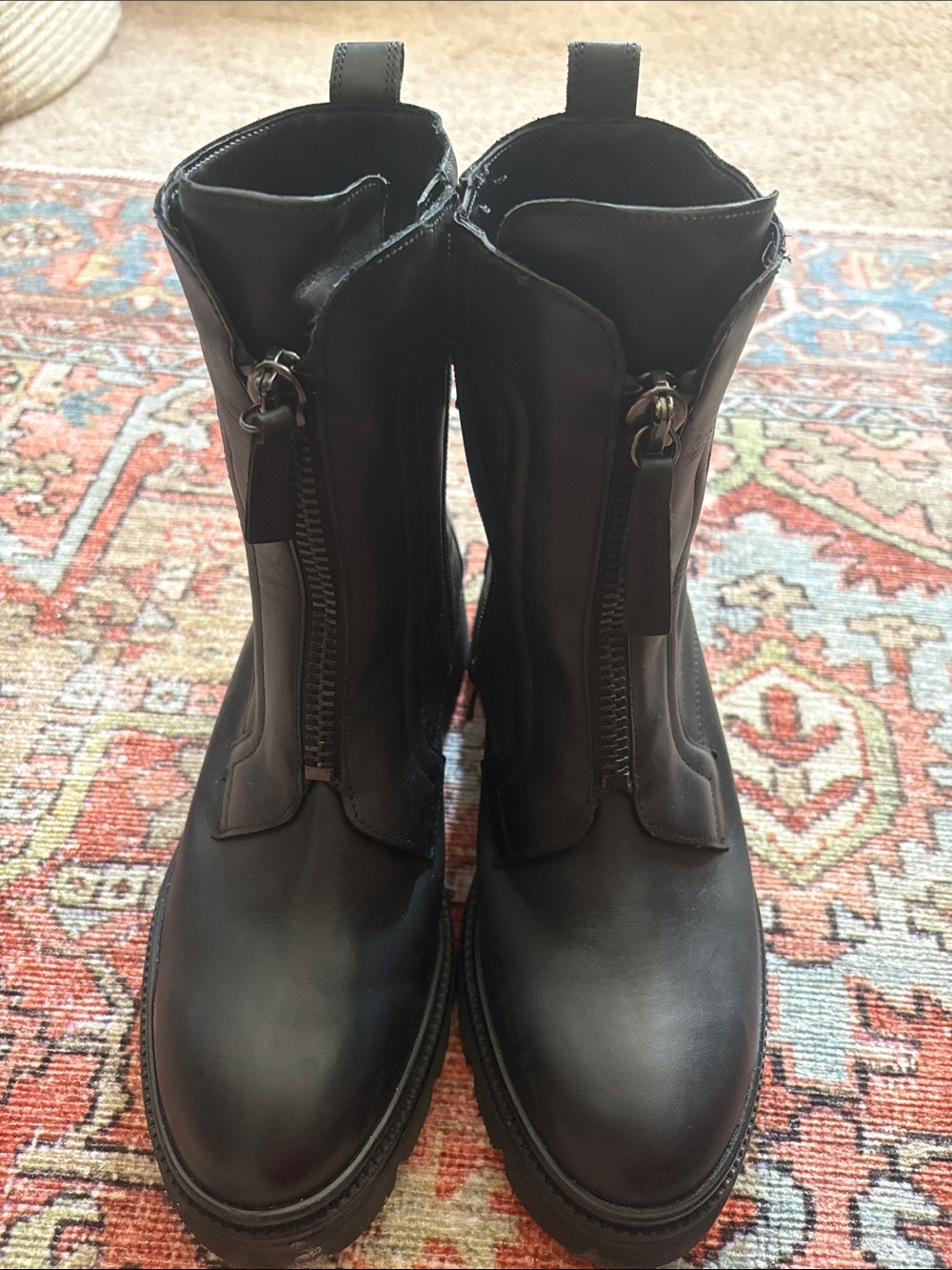 Gabor Black Combat Boots
